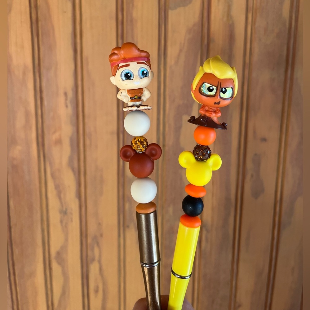 Disney Doorables Hercules and Hades 2 PC Ballpoint Beaded Pens Set